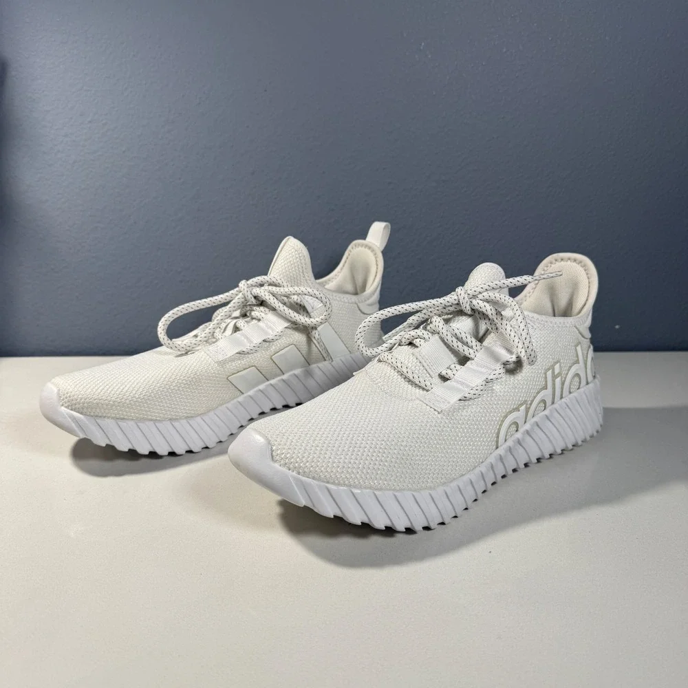 Adidas Kaptir 2.0 Mens Running Shoes White Knit Sneakers‎ IF7317 Size 10
